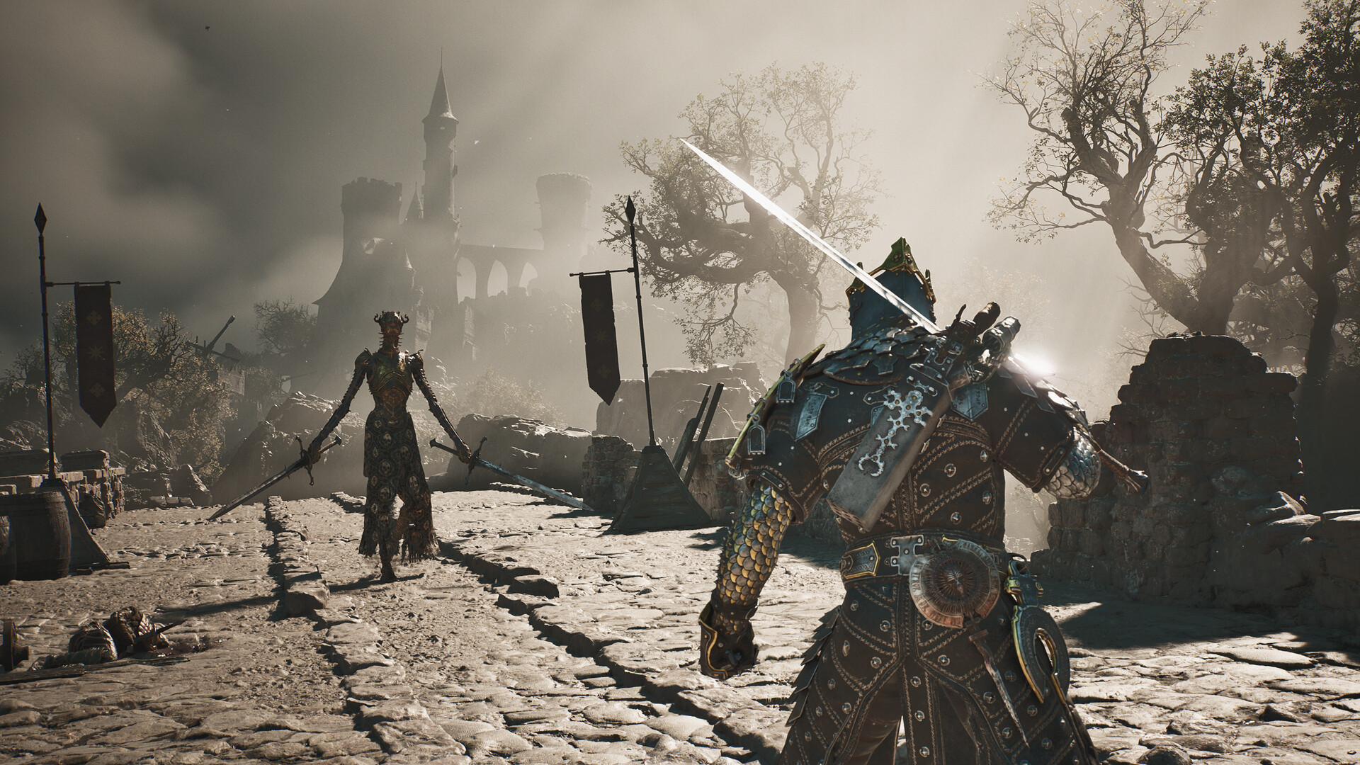 Mortal Shell 2 combat encounter with a melee weapon