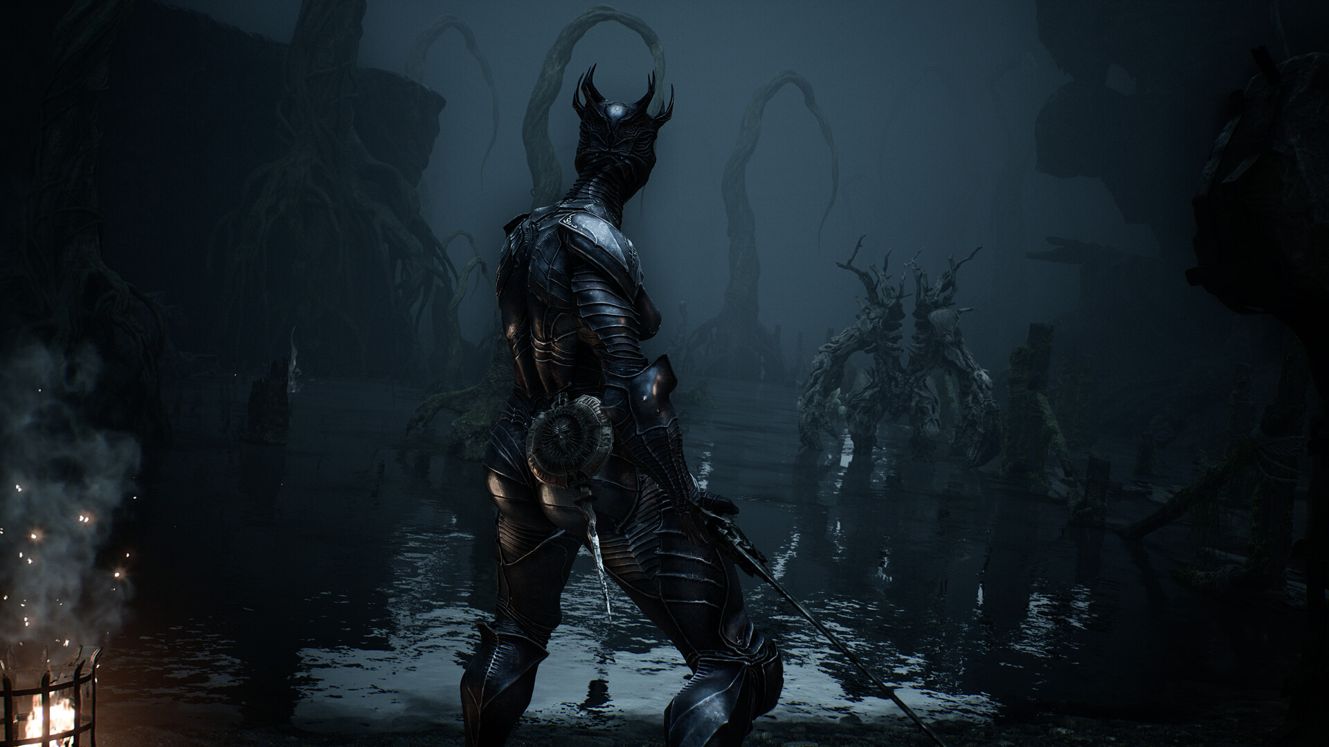 A possessed Shell warrior in Mortal Shell II